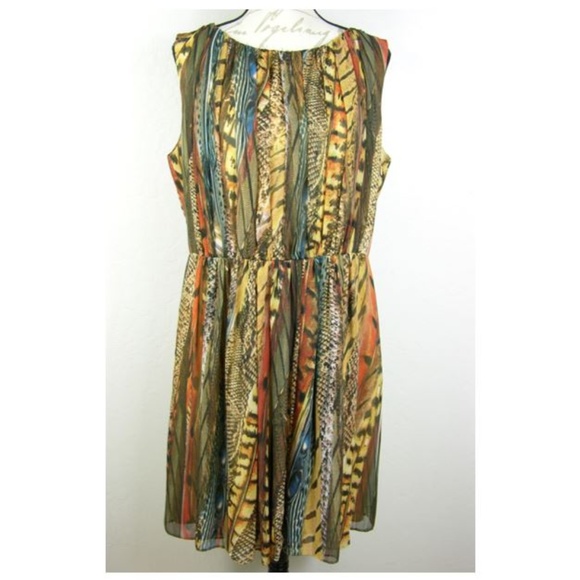 Calvin Klein Dresses & Skirts - Animal Print Chiffon Dress